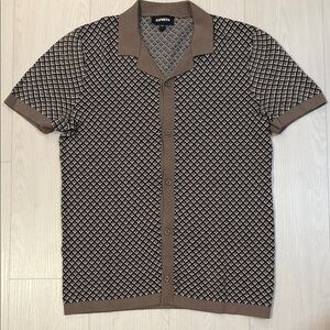 Express Diamond Pattern Polo Shirt